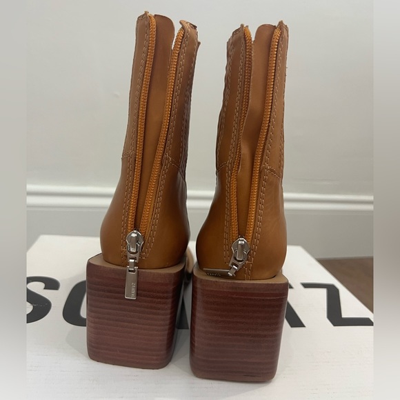 SCHUTZ Caramel Leather Booties 6.5 - Picture 5 of 9